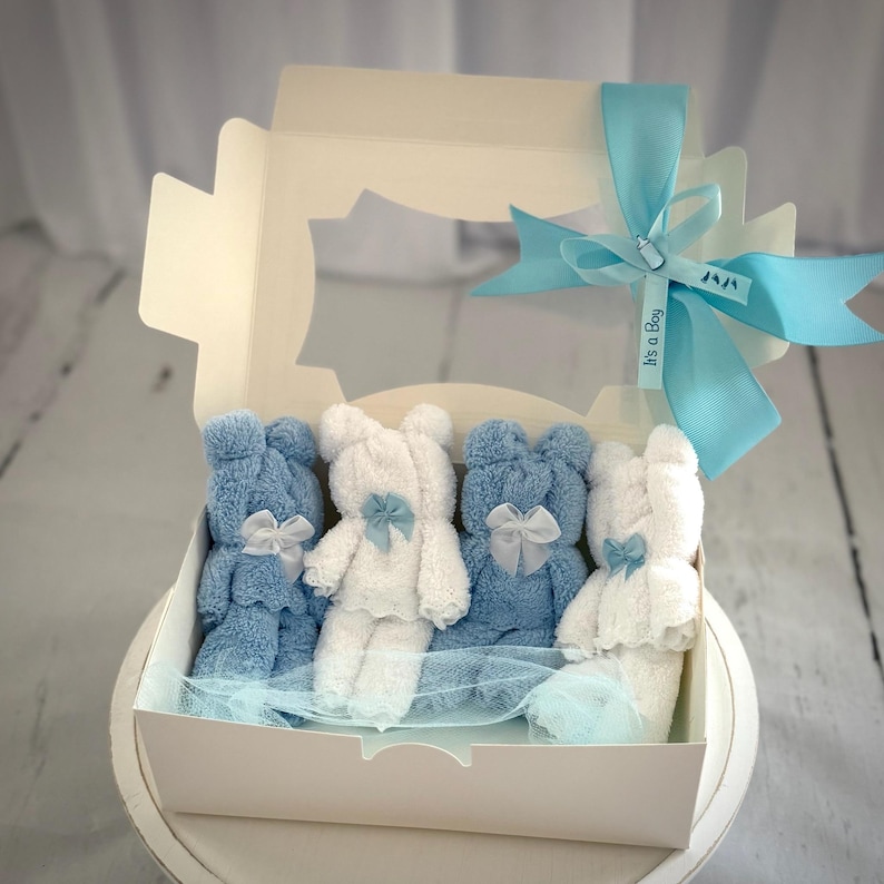 Baby washcloth teddy bear gift set